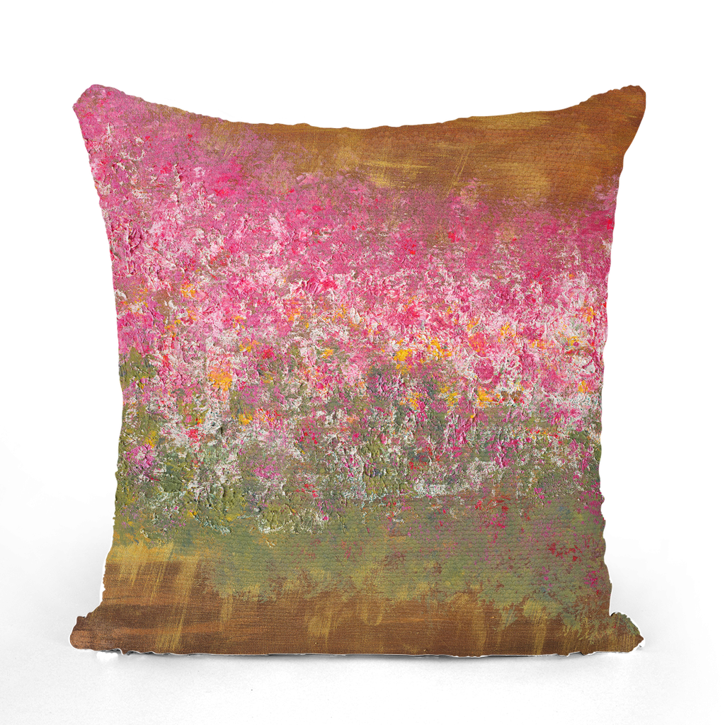 Fantasy Garden Sequin Cushion Cover